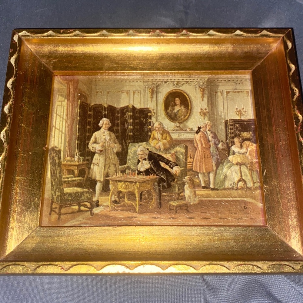 C&A Richards Boston mass. Print with frame, a delicate situation 1171 vintage